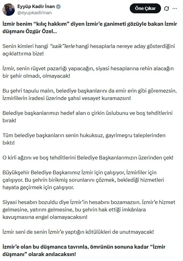 ak-parti-genel-sekreteri-eyyup-kadir-inandan-ozgur-ozele-sert-tepki-belediye-baskanlarin-senin-hukuksuz-talepl-1792144014522.jpg AK Parti Genel Sekreteri Eyyüp Kadir İnan’dan Özgür Özel’e sert tepki: Belediye başkanların senin hukuksuz taleplerinden bıktı!