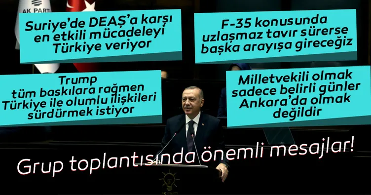 Başkan Erdoğan'dan AK Parti Grup Toplantısında önemli açıklamalar