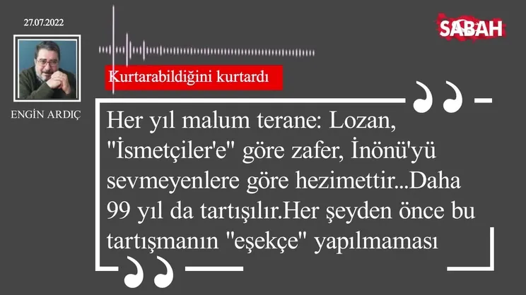 Engin Ardıç | Kurtarabildiğini kurtardı