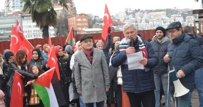 Zonguldak’ta STK’lar Filistin’de yaşanan savaş ve Şehitlere saygı yürüyüşü yapıldı