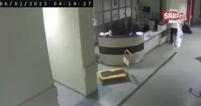 Kahramanmaraş’taki deprem felaketinin yeni görüntüleri ortaya çıktı! Hastanede yaşanan panik anı kamerada | Video