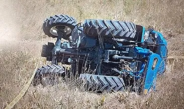 Traktörün altında kalan genç yaralandı