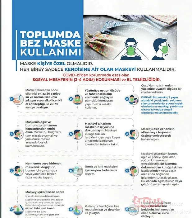 Sağlık Bakanlığı'ndan bez maske uyarısı...