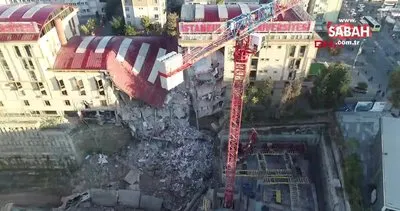 Küçükçekmece’de özel üniversite binası çökmüştü! Hasarın boyutu drone ile görüntülendi | Video