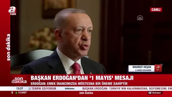 Başkan Erdoğan'dan 1 Mayıs ve asgari ücret açıklaması | Video