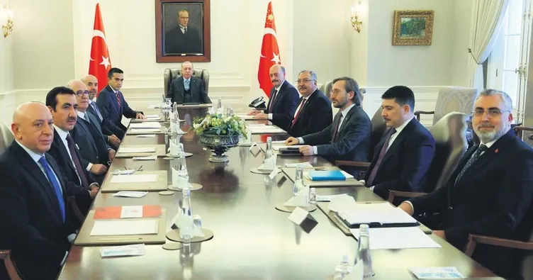 Erdoğan, TİSK heyetini kabul etti