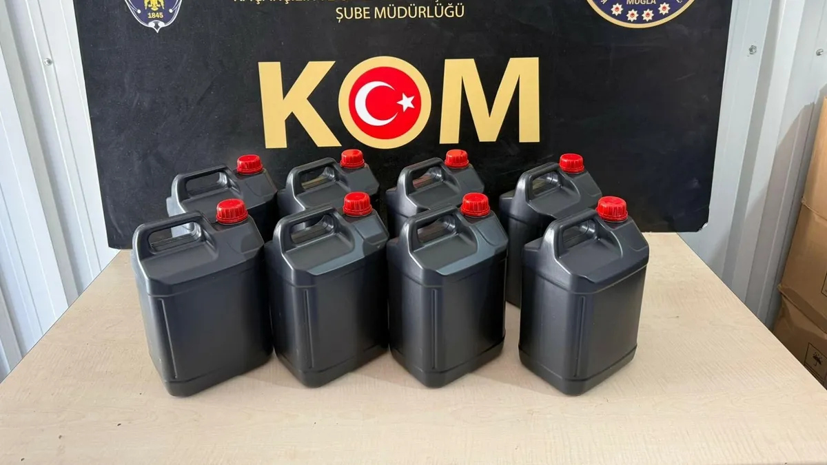 Muğla’da dev operasyon: 475 litre etil alkol ele geçirildi! Muğla’da dev operasyon: 475 litre etil alkol ele geçirildi!