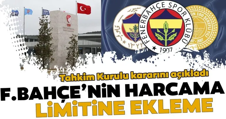Tahkim Kurulundan, Fenerbahçenin harcama limitine 16 milyon TL ekleme