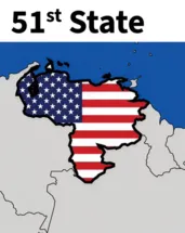 Venezuela haritasını ABD bayrağıyla paylaştı