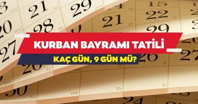 BAYRAM TATİLİ kaç gün, 9 gün mü oldu mu? 2024 Kurban Bayramı tatili tarihleri