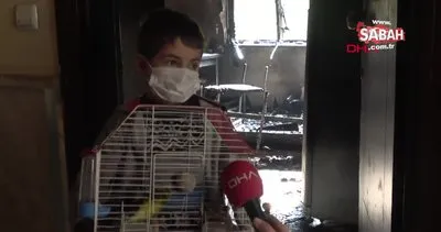 Antalya’da Oğlu ’limon’um içeride kaldı’ diye ağlayınca dumanın arasına girip kuşları kurtardı | Video