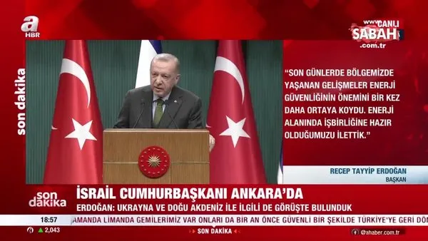 Son dakika: 14 yıl sonra bir ilk! İsrail Cumhurbaşkanı Ankara'da! Başkan Erdoğan ve Herzog'dan önemli açıklamalar | Video