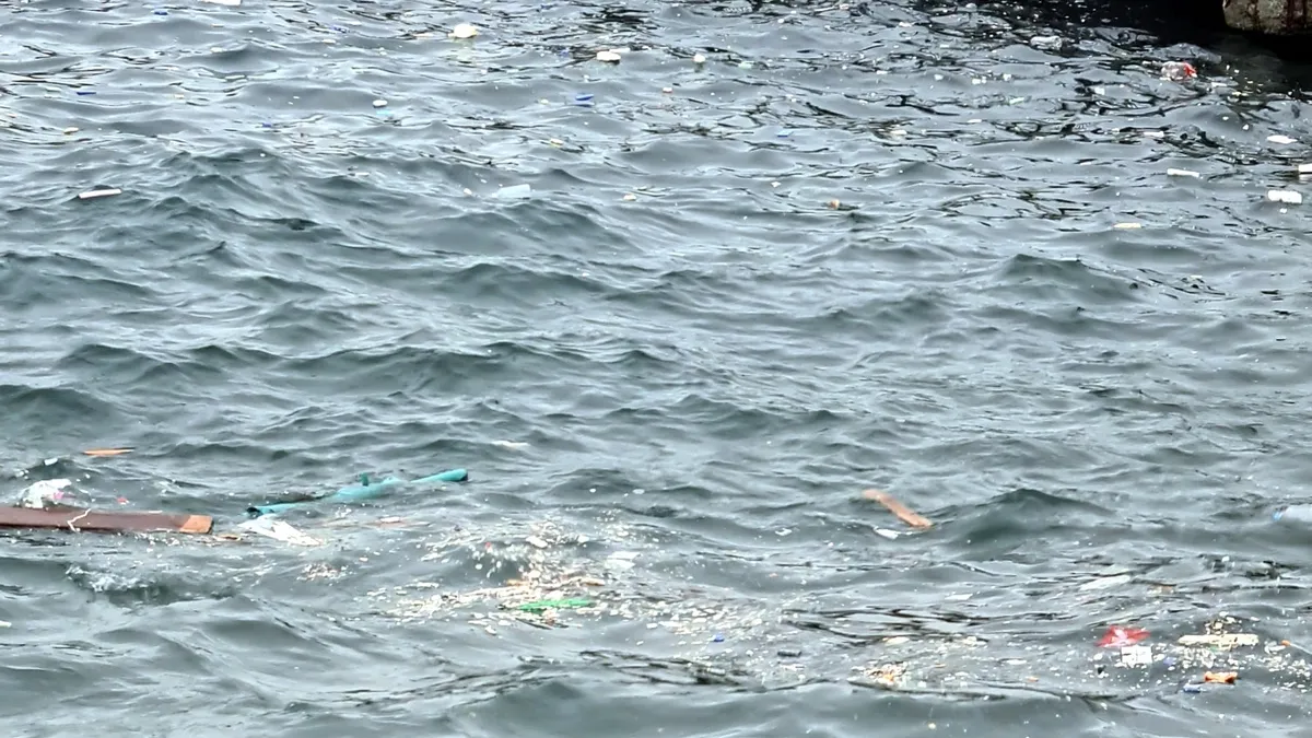 İstanbul Boğazı’nın Beşiktaş kıyıları pislik ve çöp içinde İstanbul Boğazı’nın Beşiktaş kıyıları pislik ve çöp içinde