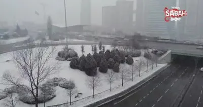 Kar yağışı altındaki D-100 karayolu böyle görüntülendi | Video