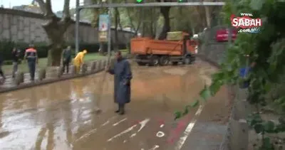 İstanbul Sarıyer’de aşırı yağış nedeniyle Sarıyer Tüneli Maslak yönüne trafiğe kapatıldı