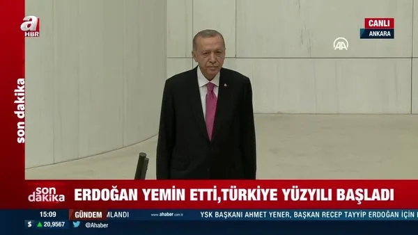 SON DAKİKA: Başkan Erdoğan mazbatasını aldı, yemin ederek göreve başladı | Video