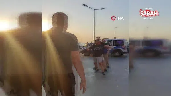Kuşadası'nda cinayet: Cinayet sonrası tarafların tekmeli yumruklu kavgası kamerada | Video