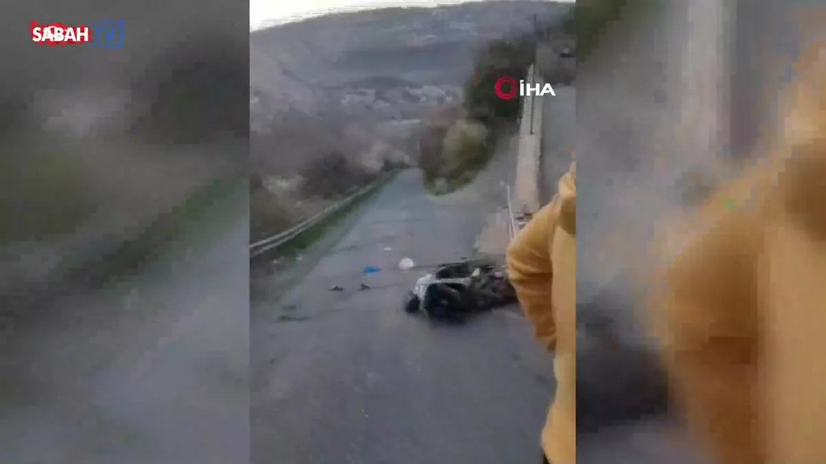Sarıyer'de bozuk yol kazaya sebep oldu! O anlar kamerada | Video