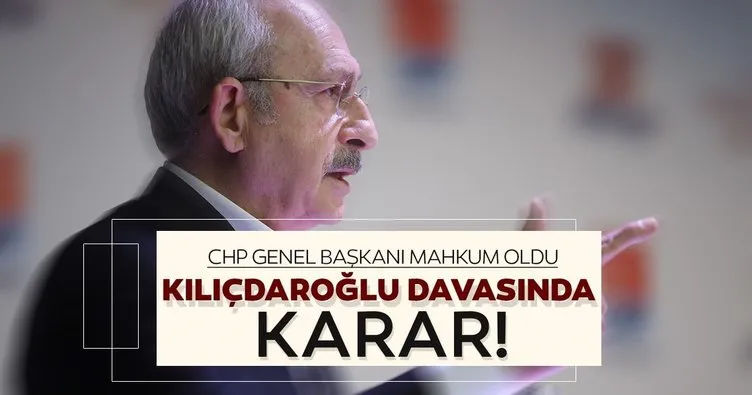 SON DAKİKA: Kılıçdaroğlu o davada mahkum oldu!