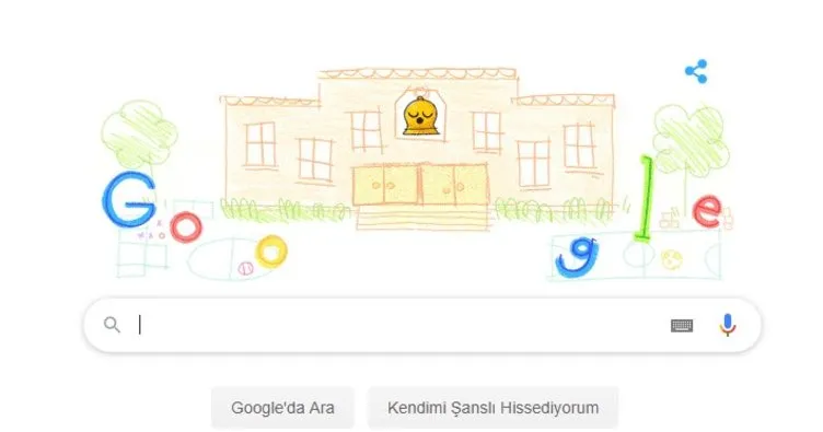 Okulun ilk günü Google doodle oldu! İşte Google’dan okulun ilk günü doodle sürprizi!