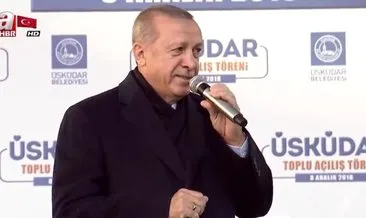 Başkan Erdoğan, Üsküdar’da toplu açılış töreninde konuştu