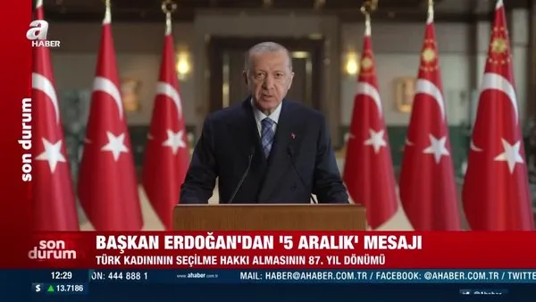 Son Dakika: Başkan Erdoğan'dan 'Dünya Kadın Hakları Günü' mesajı | Video