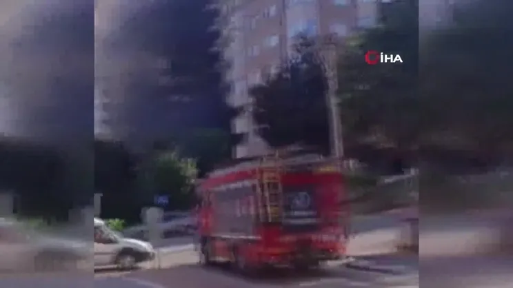 Bursa'da binada korkutan yangın