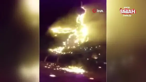 İran’da sele neden olduğuna inanılan tavus kuşu heykeli ateşe verildi
