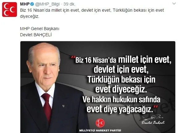 Bahceli Hayir Diyecek Iddiasina Mhp Den Cevap Sayfa 3 Son Dakika Haberler