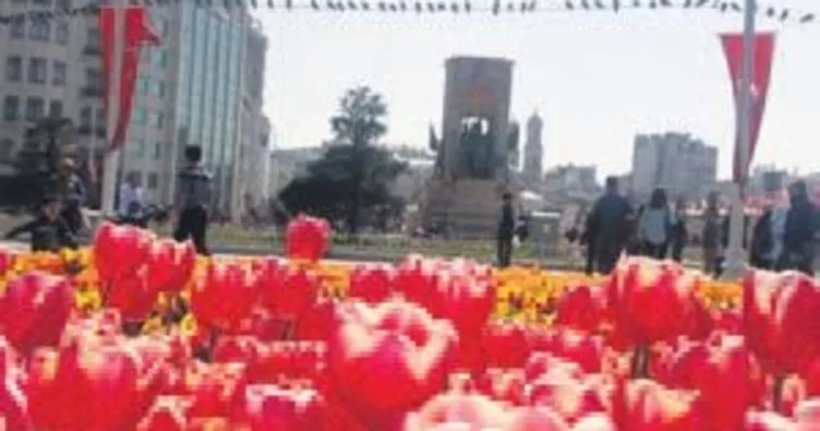 Taksim Meydanı’na 187 bin lale