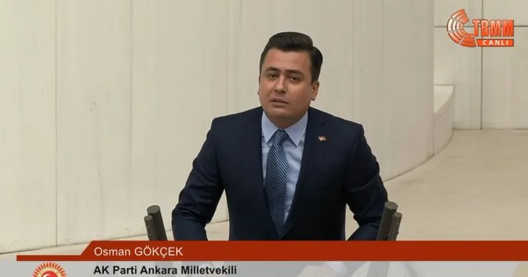 AK Partili Osman Gökçek’ten kürsüde Özgür Özel’e sert sözler: ‘HDP’den oy alabilmek için kulağınızın üstüne yattınız’