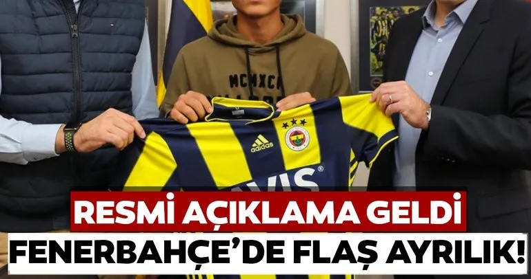 Fenerbahçe’de flaş ayrılık! Resmi açıklama geldi