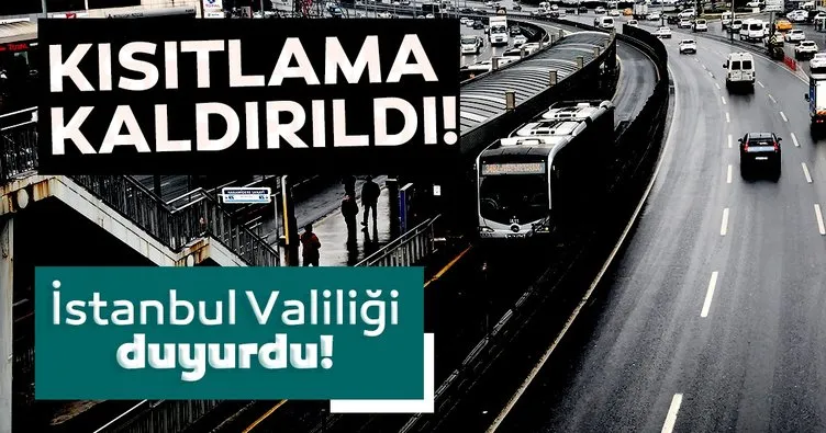 Son dakika haberi: İstanbul’da 20 yaş altı ve 65 yaş üstü toplu taşıma kısıtlaması kaldırıldı! Valilikten flaş açıklama!