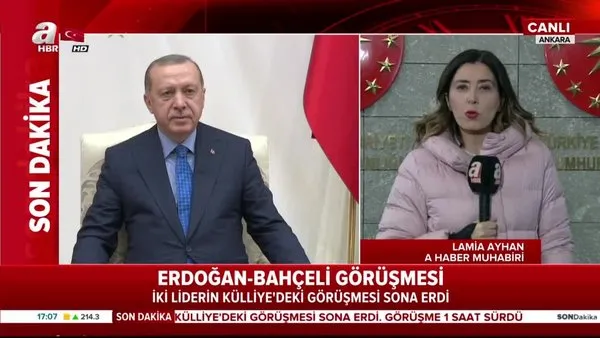 Cumhurbaşkanı Erdoğan, MHP Genel Başkanı Bahçeli görüşmesi sona erdi