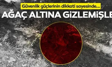 Siirt’te ağaçların arasına gizlenmiş PKK’ya ait mühimmat ele geçirildi