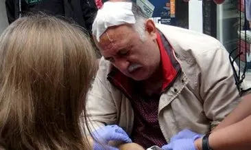 Pazarda alışveriş yapan vatandaşın başına demir direk düştü #istanbul