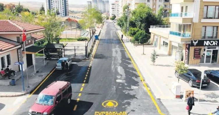 Pursaklar’da sokaklar birer birer asfaltlanıyor