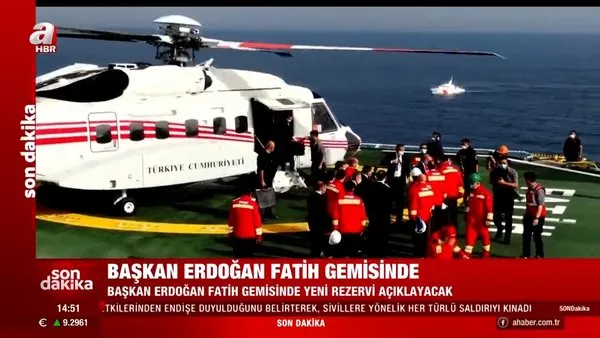Son dakika haberi... Cumhurbaşkanı Erdoğan Fatih Sondaj Gemisi'nde | Video