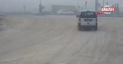 Bolu’da kamyonetin TIR’a çarptığı kaza güvenlik kamerasında