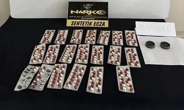 Çantasından 250’den fazla hap çıktı