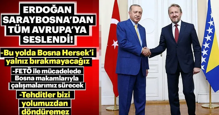 Cumhurbaşkanı Erdoğan ve İzetbegoviç ortak basın toplantısı düzenledi