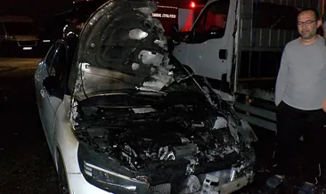 Üsküdar’da park halindeki 3 araç alev alev yandı
