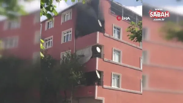 İstanbul Kartal’da 4 katlı binanın üçüncü katında yangın: Kombi patladı! | Video