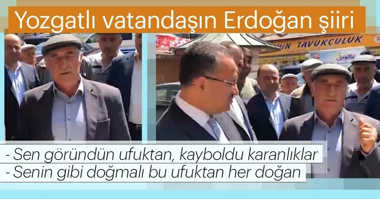 Yozgatlı vatandaşın Erdoğan şiiri
