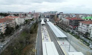 Hizmete giren Gebze-Halkalı Banliyö Tren Hattı’nın yolculuğu havadan görüntülendi