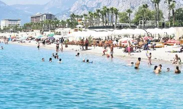 Rekor sıcaklar sahilleri doldurdu #antalya