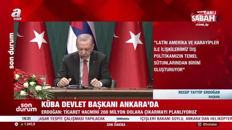 SON DAKİKA | Küba ile ilişkilerde yeni dönem! Başkan Erdoğan: Türk şirketlerin yatırımları artacak | Video