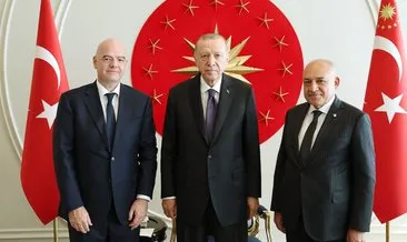Başkan Erdoğan, FIFA Başkanı Infantino ve UEFA Başkanı Ceferin’i kabul etti