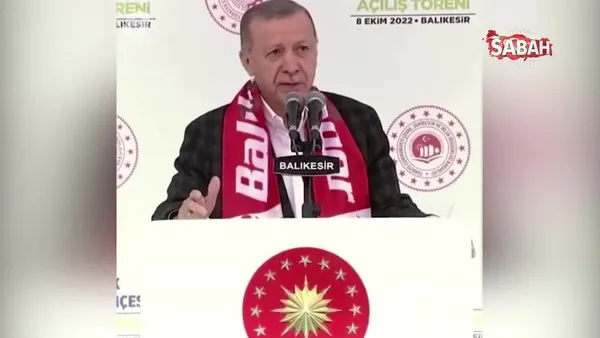 Balıkesir’de Başkan Erdoğan’ın dikkatini çeken pankart! 6’lı masaya oy göndermesi | Video