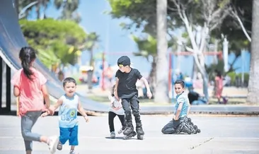 Güneşli havanın tadını çıkardılar